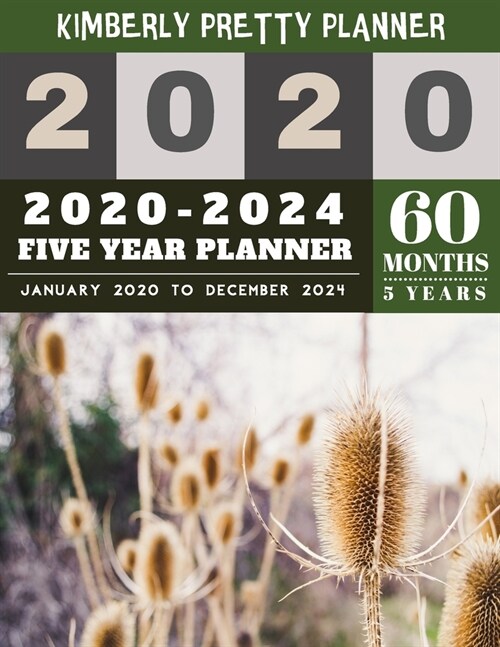 5 Year Monthly Planner 2020-2024: five year monthly planner - internet Logbook and Journal, 60 Months Calendar (5 Year Monthly Plan Year 2020, 2021, 2 (Paperback)