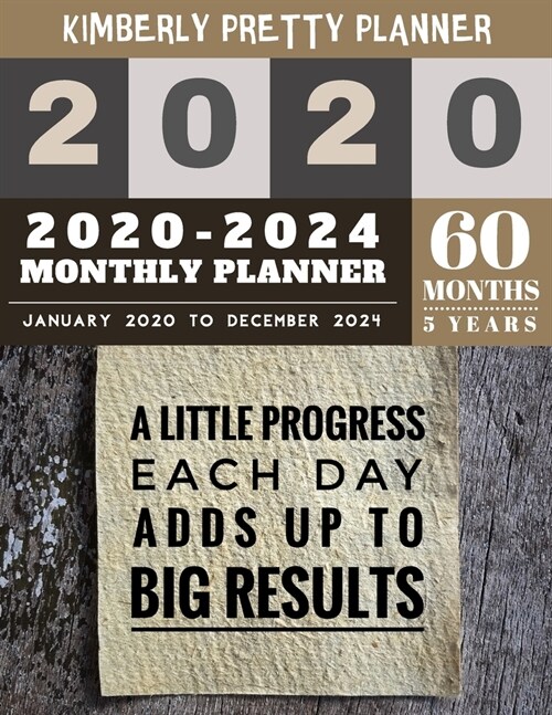 5 year monthly planner 2020-2024: at a glance planner 5 year - 2020-2024 Monthly Planner Calendar - 5 Year Planner for 60 Months with internet record (Paperback)
