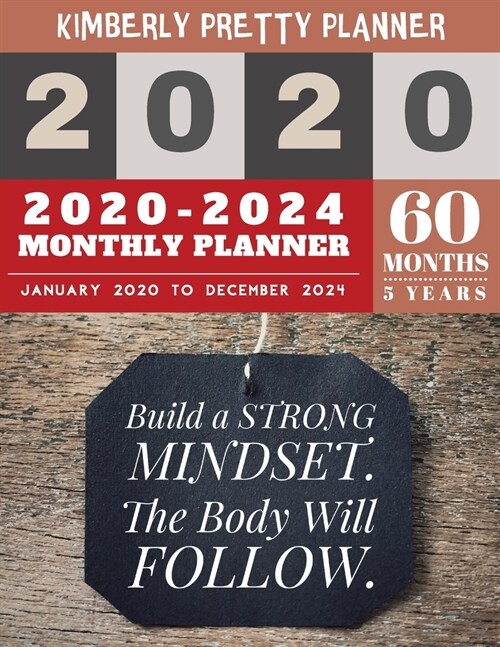 5 year monthly planner 2020-2024: 5 year monthly planner 8.5 x 11 - internet login and password - 5 Year Goal Planner - Five Year Life Goal Plan - bui (Paperback)