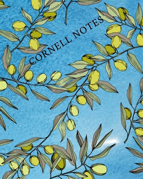 Cornell Notes: Cute Cornell Note Paper Notebook - Beautiful Olive Lined Note Taking System for University Students (Paperback)