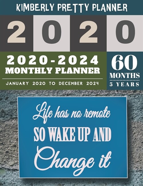 5 year monthly planner 2020-2024: 2020-2024 Monthly Planner Calendar - internet login and password - 5 Year Goal Planner - Five Year Life Goal Plan - (Paperback)