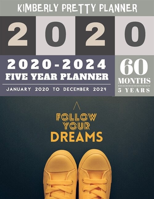 5 year monthly planner 2020-2024: 2020-2024 yearly and monthly planner to plan your short to long term goal with username and password record page fol (Paperback)