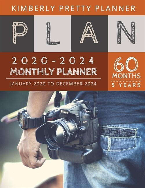 5 year monthly planner 2020-2024: 2020-2024 Five Year Planner: internet Logbook and Journal, 60 Months Calendar (5 Year Monthly Plan Year 2020, 2021, (Paperback)