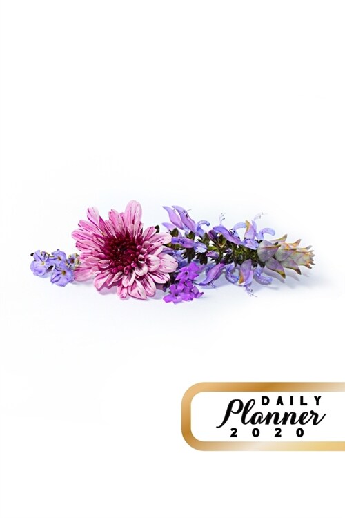 Daily Planner 2020: Lavender Flowers Daisy Gerbera 52 Weeks 365 Day Daily Planner for Year 2020 6x9 Everyday Organizer Monday to Sunday (Paperback)