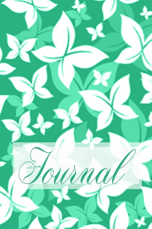 Journal: Beautiful Pretty Elegant Butterfly Art Pastel Seafoam Mint Pastel Green Softcover Diary Notebook - 100 Cream Lined Wri (Paperback)