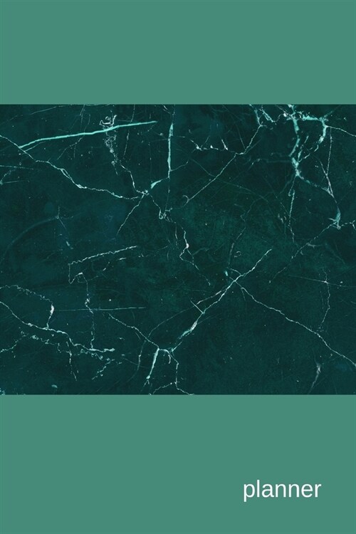 Planner: Weekly Green Marble Planner for Left-handed (Paperback)