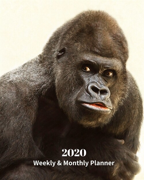 2020 Weekly and Monthly Planner: Gorilla Ape - Monthly Calendar with U.S./UK/ Canadian/Christian/Jewish/Muslim Holidays- Calendar in Review/Notes 8 x (Paperback)