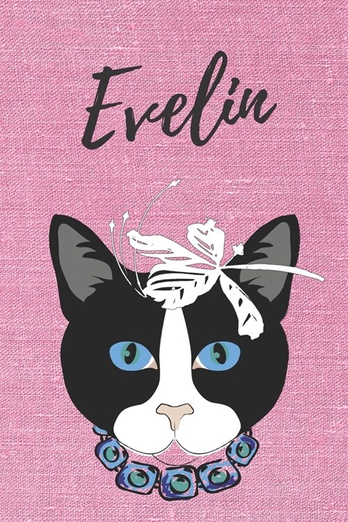 Personalisiertes Notizbuch - Katze Evelin: DIN A5, 120 blanko Seiten (Paperback)
