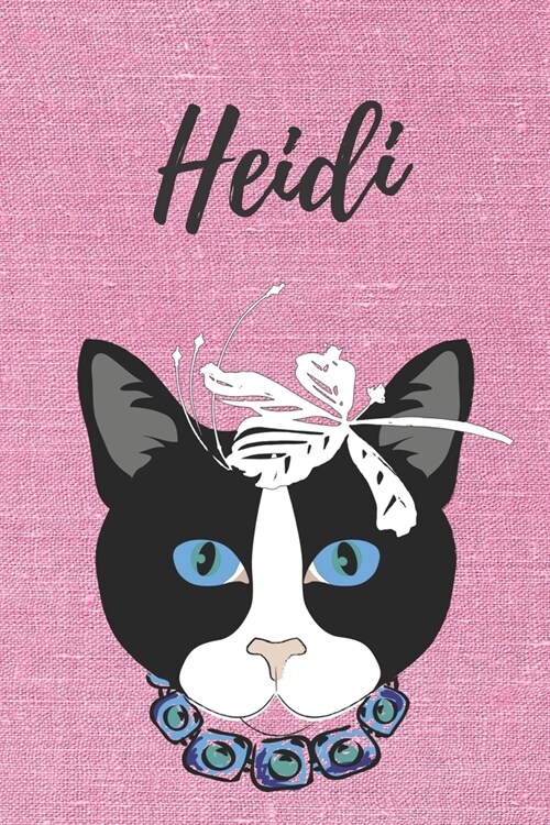 Personalisiertes Notizbuch - Katze Heidi: DIN A5, 120 blanko Seiten (Paperback)