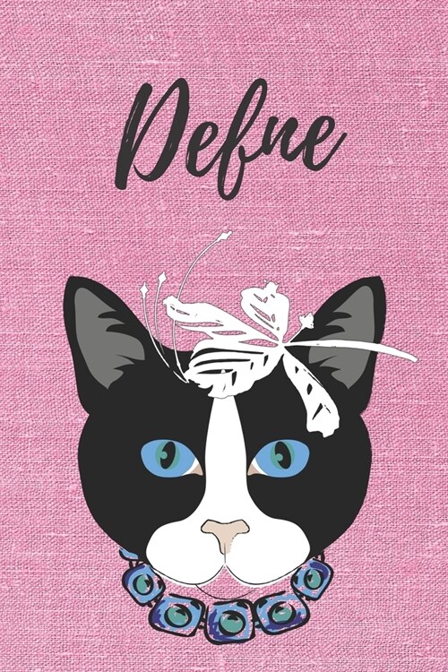 Personalisiertes Notizbuch - Katze Defne: DIN A5, 120 blanko Seiten (Paperback)