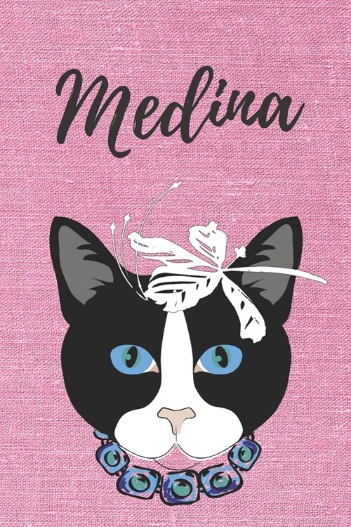 Personalisiertes Notizbuch - Katze Medina: DIN A5, 120 blanko Seiten (Paperback)