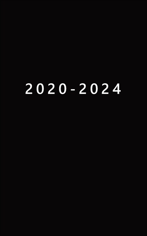 2020-2024: Five Year Planner with Black Cover (Paperback)