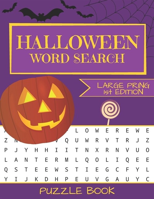 Halloween Word Search Puzzle Book: Large Print - 80 Halloween Puzzles (Paperback)