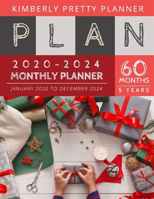 5 year monthly planner 2020-2024: personalized appointment book 60 Months Calendar Large size 8.5 x 11 2020-2024 planner, organizer and internet logbo (Paperback)