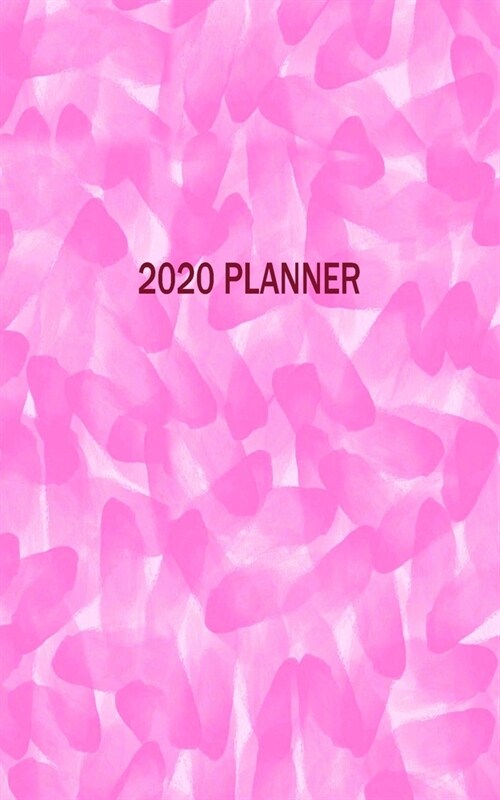 2020 Planner: 12-Month Lined Calendar, Daily and Weekly Note, 5x8, Pink Cover (Paperback)