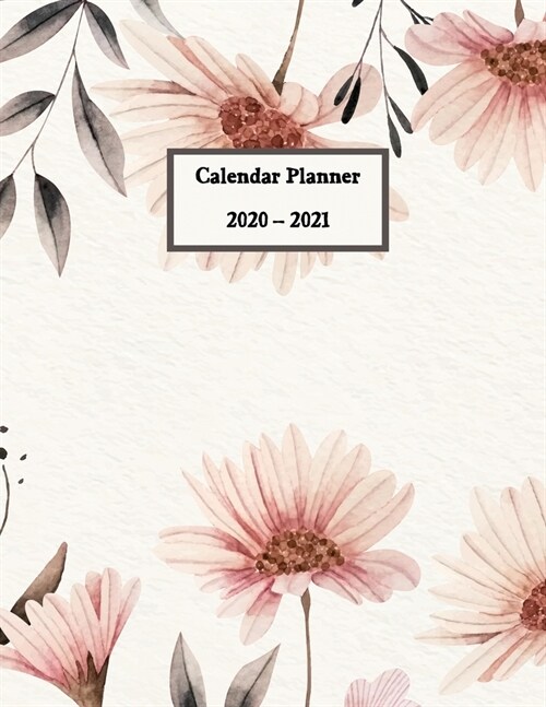 Calendar Planner 2020 - 2021: Two Years Planner with Birthdays Notes and Monthly Planner for Organizer Agenda Schedule Notebook Journal and Business (Paperback)