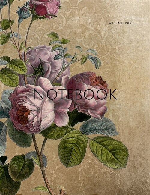 Notebook: Roses Scrapbooking scrapbook paper flowers vintage writing (Paperback)