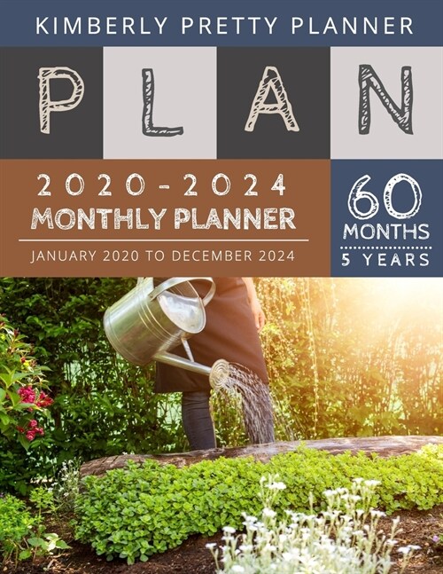 5 year monthly planner 2020-2024: five year journal 2020-2024 Monthly Planner Calendar - 5 Year Planner for 60 Months with internet record page - gard (Paperback)