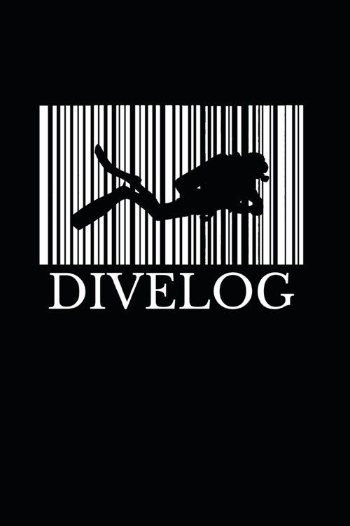 Divelog: Divers log book for 100 dives - Scuba Diving Logbook with Diver Silhouette Cover-Design - 6x9 (Paperback)