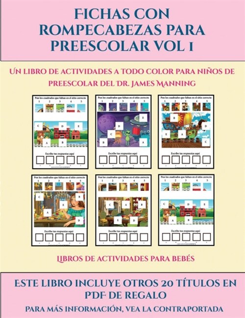 Libros de actividades para beb? (Fichas con rompecabezas para preescolar Vol 1): Este libro contiene 30 fichas con actividades a todo color para ni? (Paperback)