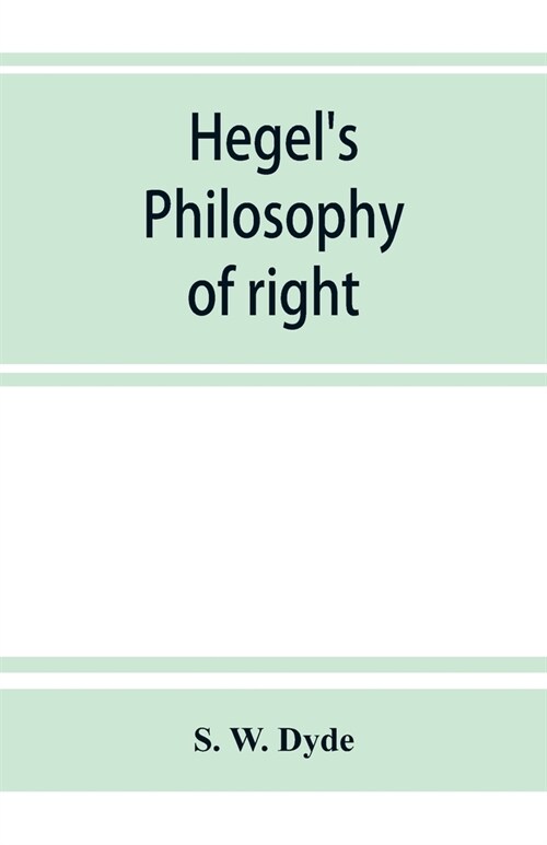 Hegels Philosophy of right (Paperback)