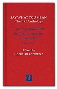 Say What You Mean : The n+1 Anthology (Hardcover)