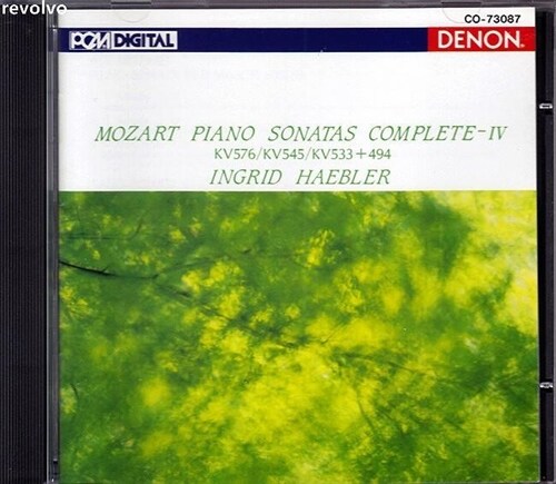[중고] Mozart Piano Sonatas Complete 4 KV576,KV545,KV533 & KV494 / Ingrid Haebler