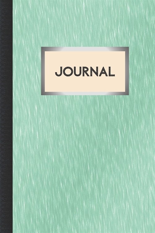 Journal: Aqua Rain Design Cover - 100 Journal Pages with Area for Date (Paperback)