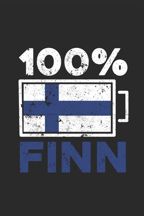 One Hundred Percent Finn: Graph Paper Notebook (6 x 9 - 120 pages) Finland Themed Notebook for Gift / Daily Activity Journals / Diary (Paperback)