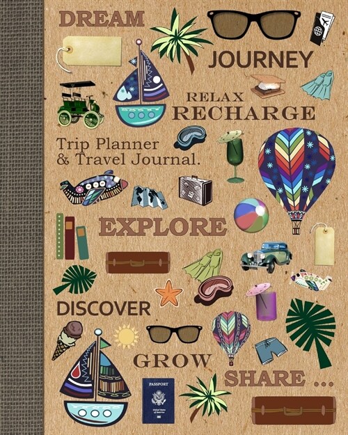 Trip Planner and Travel Journal: Vacation Planner and Diary for 4 Holidays in a large softback notebook (from our Trip Art range) (Paperback)