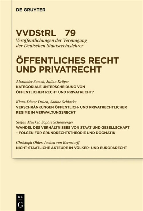 ?fentliches Recht Und Privatrecht (Hardcover)
