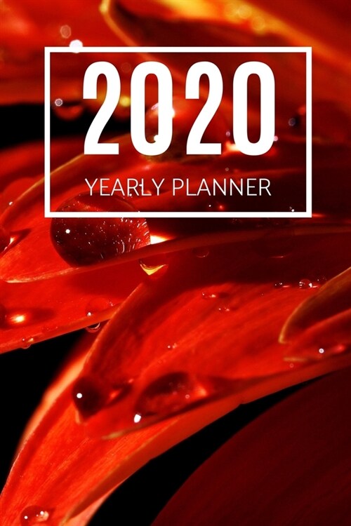 2020 Planner: Red Flowers: Annual Planner (6 x 9 inches, calendar, weekly spreads, 136 pages) (Paperback)