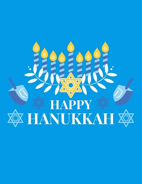 Happy Hanukkah: Composition Notebook School Journal Diary - Hanukkah Jewish Festival Of Lights - Gifts Kids Children December Holiday- (Paperback)