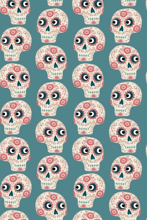 Notes: A Blank Lined Journal with Sugar Skull Cover Art (Paperback)