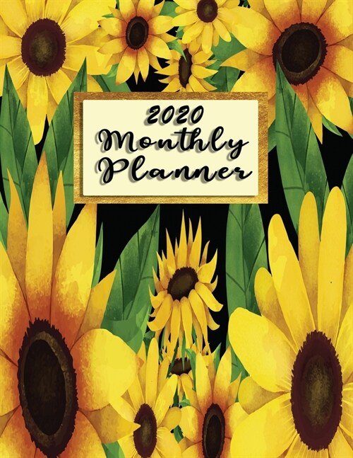 Monthly Planner 2020: Top goal and Focus Schedule Organizer To do List January - December 2020 Calendar Beautiful background Monthly and Wee (Paperback)