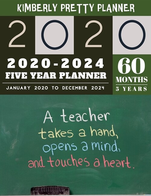 5 Year Planner 2020-2024: planner 5 year with holidays - internet login and password - 5 Year Goal Planner - Five Year Life Goal Plan - Black Bo (Paperback)