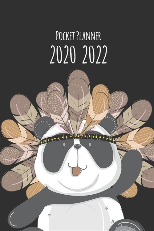 2020-2022 Pocket Planner: Cute Panda, Three Year Calendar, 36-Month Pocket Monthly Agenda Planner with Holiday (Paperback)