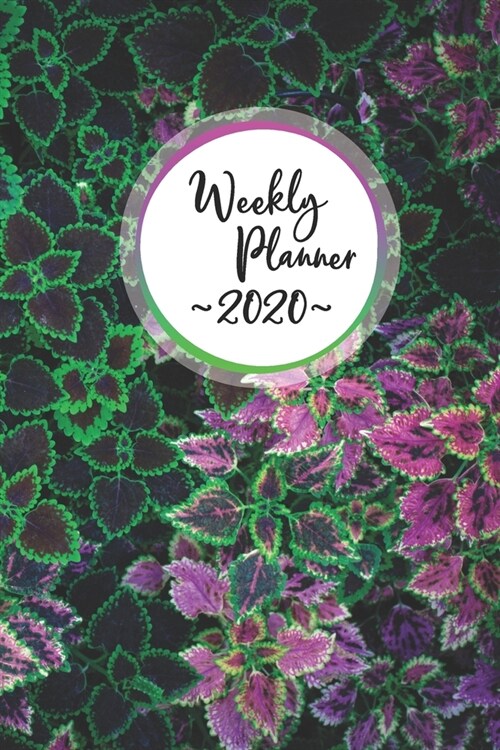 Weekly Planner 2020: Green Floral Design 52 Week Planner 6x9 Monday to Sunday Weekly & Daily Organizer Life Plan Academic Scheduler New Y (Paperback)