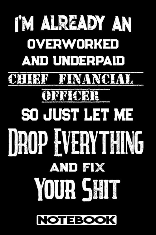 Im Already An Overworked And Underpaid Chief Financial Officer. So Just Let Me Drop Everything And Fix Your Shit!: Blank Lined Notebook - Appreciatio (Paperback)