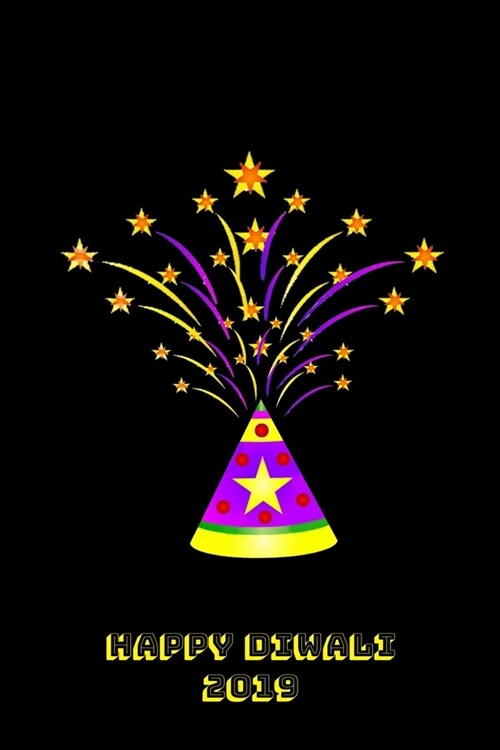 Happy Diwali 2019: Thoughtful Diwali Gift, Lined Blank Notebook, Mandala Back Cover, 6 x 9, 120 White Color Pages, Matte Finish Cover (Paperback)