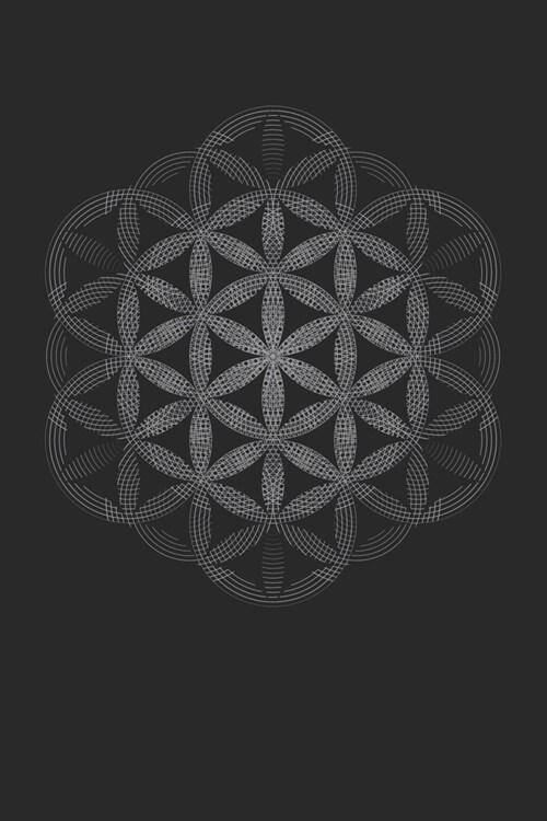 sacred geometry flower of life line art: 6 x 9 dotted grid blank 120 pages, bullet journal, notebook or diary (Paperback)