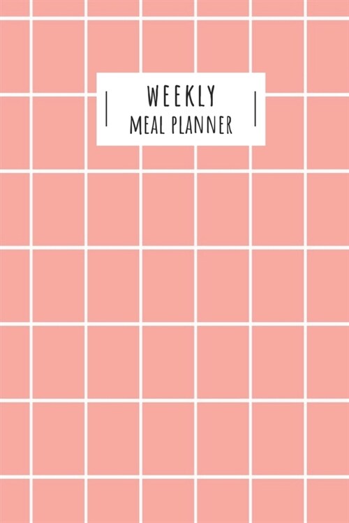 Weekly Meal Planner: 52 Weeks Worth of Meal Planning (Shopping List/ Notes Section/ Pink Plaid Cover Design) (Paperback)