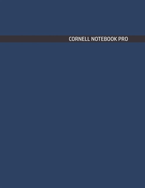 Cornell Notebook Pro: Large Note Taking System For School And University. College Ruled Pretty Light Notes. Indigo Deep Purple Cover - Trend (Paperback)