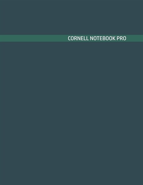 Cornell Notebook Pro: Large Note Taking System For School And University. College Ruled Pretty Light Notes. Blue Pine Reflection Cover - Tre (Paperback)