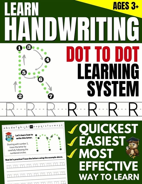 Learn Handwriting : Dot to Dot Practice Print book (Trace Letters Of The Alphabet and Sight Words) (Paperback)
