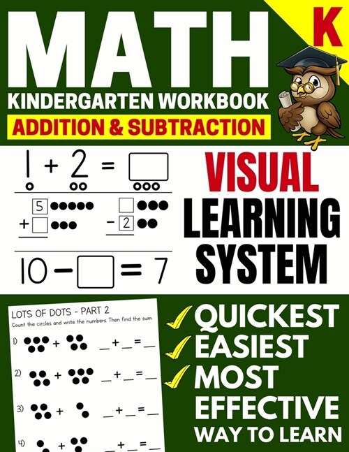 Math Kindergarten Workbook : Addition and Subtraction, Numbers 1-20, Activity Book with Questions, Puzzles, Tests with (Grade K Math Workbook) (Paperback)