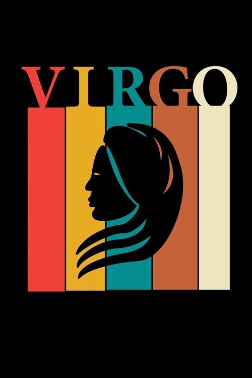Virgo: Vintage Retro Virgo Zodiac Birthday College Ruled Journal Notebook (Paperback)