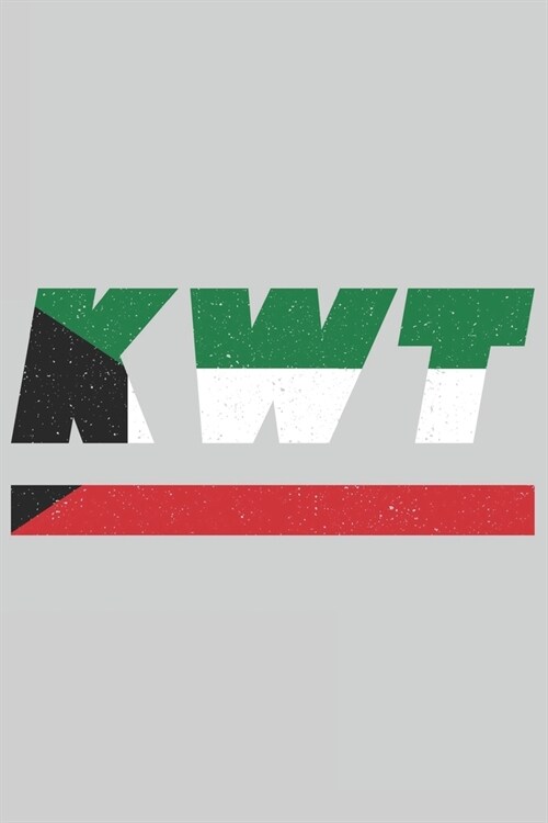 Kwt: Kuwait Notizbuch mit karo 120 Seiten in wei? Notizheft mit der kuwaitischen Flagge (Paperback)