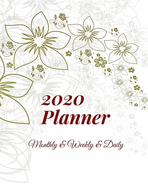 2020 Planner Monthly & Weekly & Daily: Daily and Weekly and Monthly Calendar Planner Jan 1 2020 to Dec 31 2020; Nice design; list of goals;List of bir (Paperback)