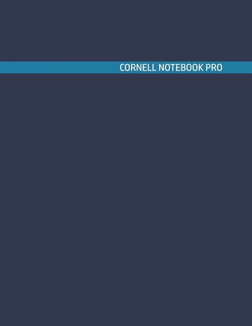 Cornell Notebook Pro: Large Note Taking System For School And University. College Ruled Pretty Light Notes. Asphalt Cerulean Blue Cover - Tr (Paperback)